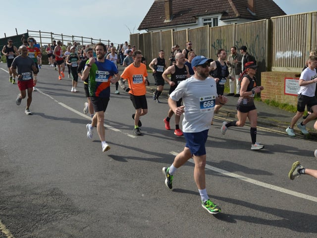 Action in the 2026 Hastings Half Marathon