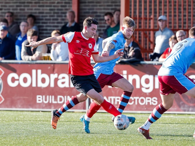 Action from Eastbourne Borough v Weymouth in the National League South:Eastbourne Borough v Weymouth