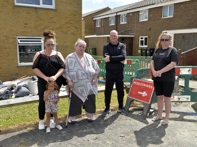 Linden Close residents flooded again due to burst water main (Pic by Jon Rigby)