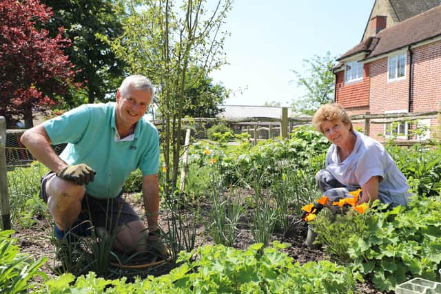 Volunteer gardeners at Sussex children's charity