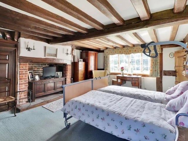 On the first floor are three bedrooms, two with access to the dressing room and bathroom