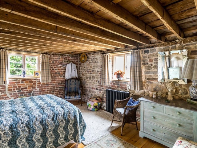 The interior is full of period charm.