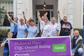 Caring Homes’ Walstead Place has been rated as ‘Good’ in four areas, with an ‘Outstanding’ rating this year for being well-led