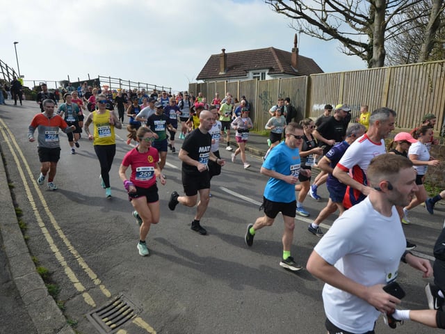 Action in the 2026 Hastings Half Marathon