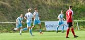 Worthing United celebrate Liam Appleton's first | Stephen Goodger