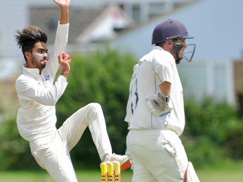 Action between Littlehampton CC and Slinfold CC in Division 3 West of the Sussex Cricket League