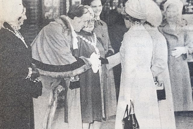 The Queen with the Mayor of Chichester Terrence France in 1978.