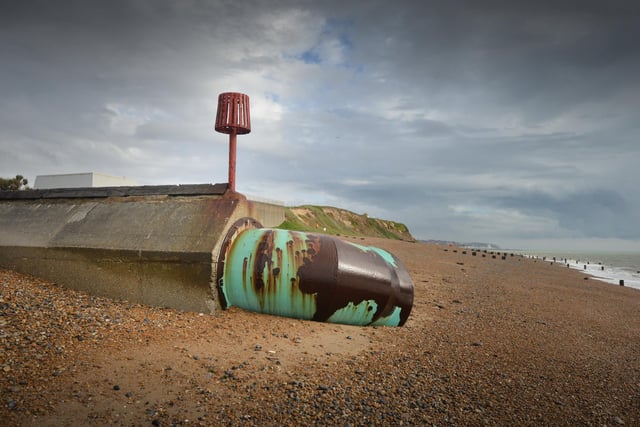 Outfall pipe by Galley Hill in Bexhill