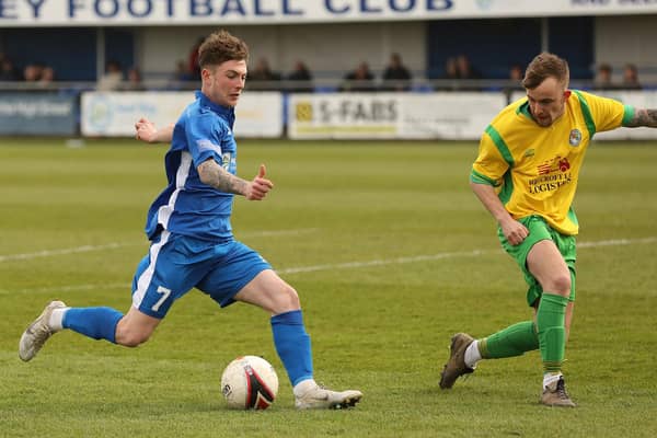 Shane Brazil in recent action for Selsey against Hailshsam | Picture: Chris Hatton