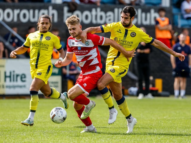 Action from Eastbourne Borough's 1-1 National League South draw at Farnborough