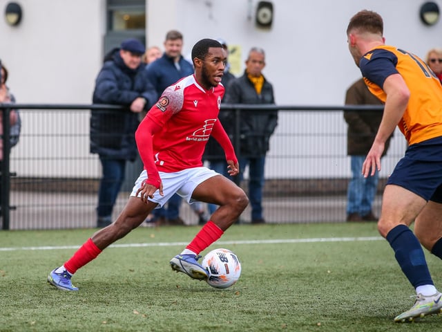 Action from Eastbourne Borough's 5-1 win at Slough Town in the National League South
