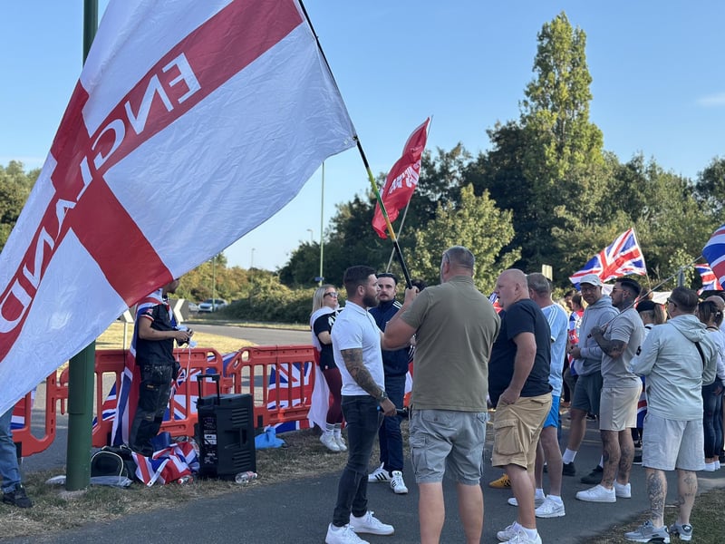 Migrant hotel protest takes place in Chichester - photos