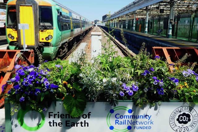 Greening Eastbourne Station project. Picture from Eastbourne Borough Council