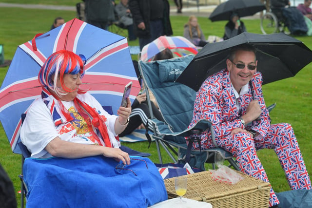Residents flocked to the big screen to see the Coronation.