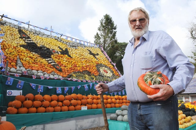 Robin Upton of Slindon Pumpkins who designed the central piece in 2014