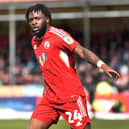 Goalscorer Remi Oteh. Crawley Town v Tranmere Rovers. Pic S Robards SR2304152