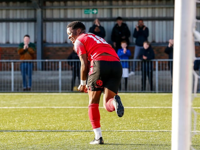 Action from Eastbourne Borough's 2-0 Ntional League South win against Slough Town at Priory Lane