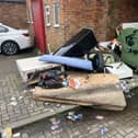 Photos from Goring Road, Worthing show a number of household items which have been dumped.