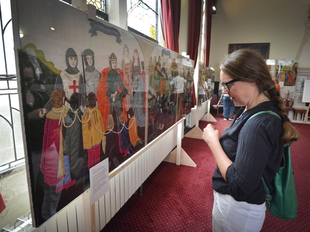 The Hastings Embroidery is on display at the town hall Thursdays-Mondays 10-4 until Sunday, Nov 1.