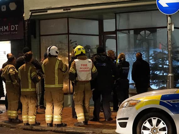 Police and Fire Services were called to smoke coming from Eastbourne shop