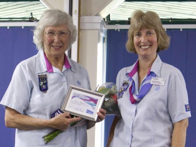 Diann Johnson, 30 year Long Service Award with Wendy Colson, County Commissioner