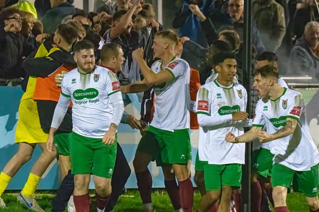 The Rocks celebrate at Lewes | Picture: Lyn Phillips