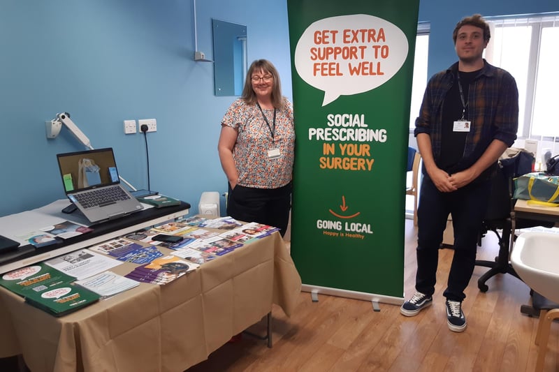 Adur social prescriber Amanda Jones and central Worthing social prescriber Jay Gibby from Going Local, which works alongside GP surgeries to look at wider issues impacting health and wellbeing