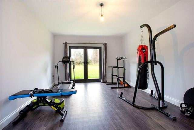 A home gym is one of several bonuses prospective buyers can look forward to.