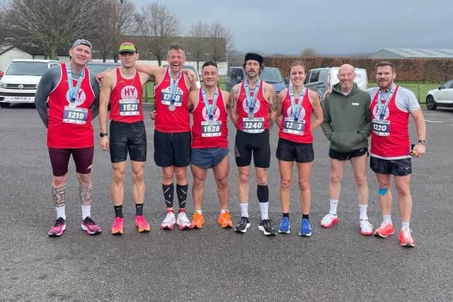 HY Runners at Chi 10k - Nicky Stiles, David Irvine, Dan Instead, Benji Symes, Rachel Mulvany, Chris Castleman and Jimmy Sladden | Picture contributed