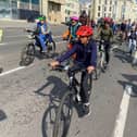 Hundreds of children and adults called on the Council to make the city safe for cycling.