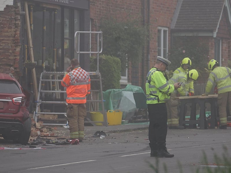 Emergency services at the scene of the collision. Picture: Sussex News and Pictures