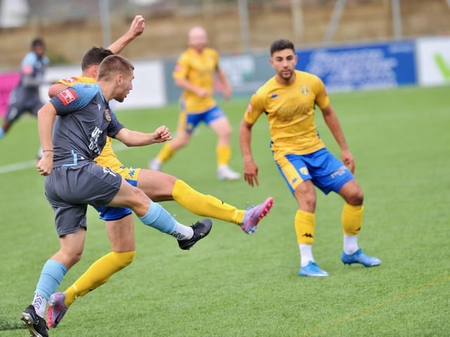 Action and goal celebration's from Lancing's win over Three Bridges
