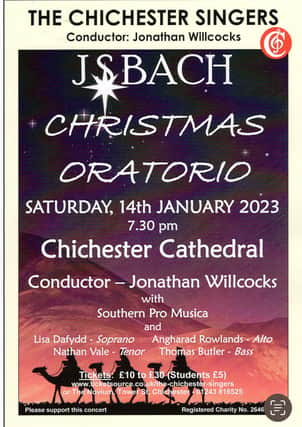 The Chichester Singers are set to kick of the year with a bang with a performance of J.S. Bach’s Christmas Oratorio at Chichester Cathedral.
