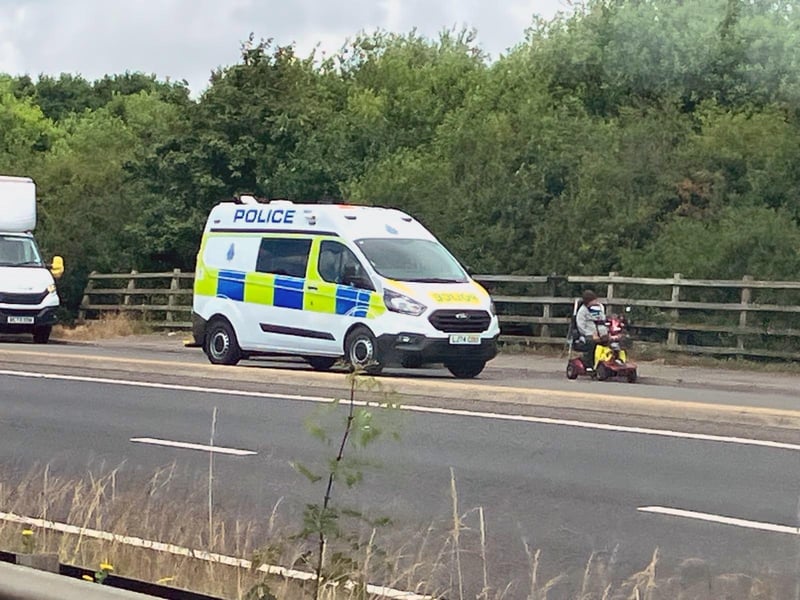 Police stop and assist mobility scooter on A27 carriageway in East Sussex