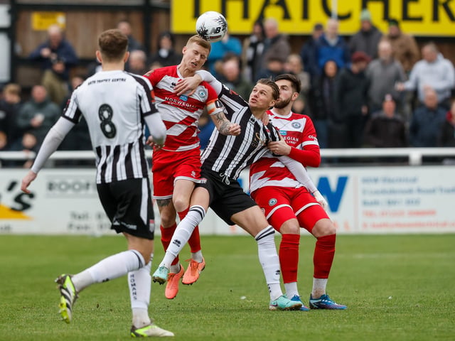 Action from Eastbourne Borough's visit to Bath City in National League South