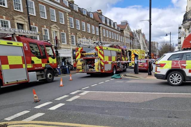 Road blocked as emergency services are called to Eastbourne town centre