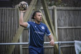 Ty Whiteoak in action at East Preston - before he suffered a serious knee injury that will keep him on the sidelines long-term | Picture by Will Hugall