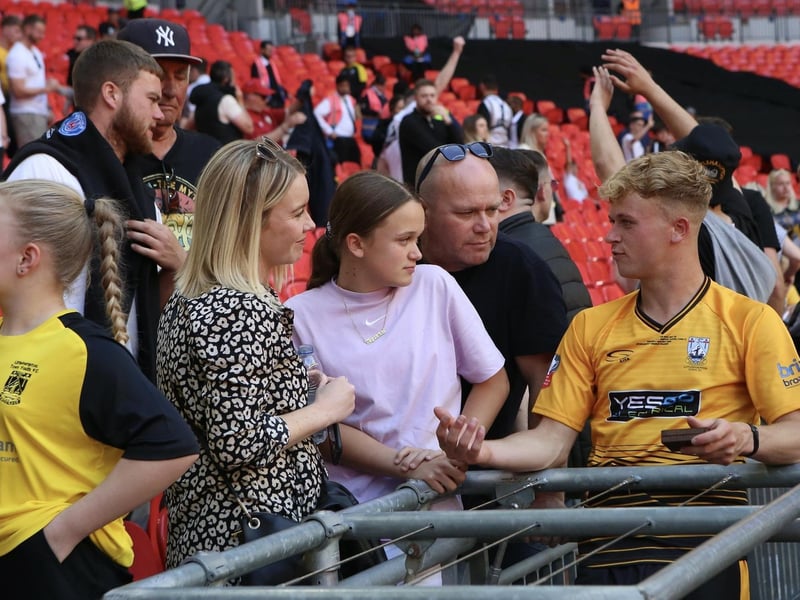 Littlehampton Town fans and players at Wembley for the FA Vase final