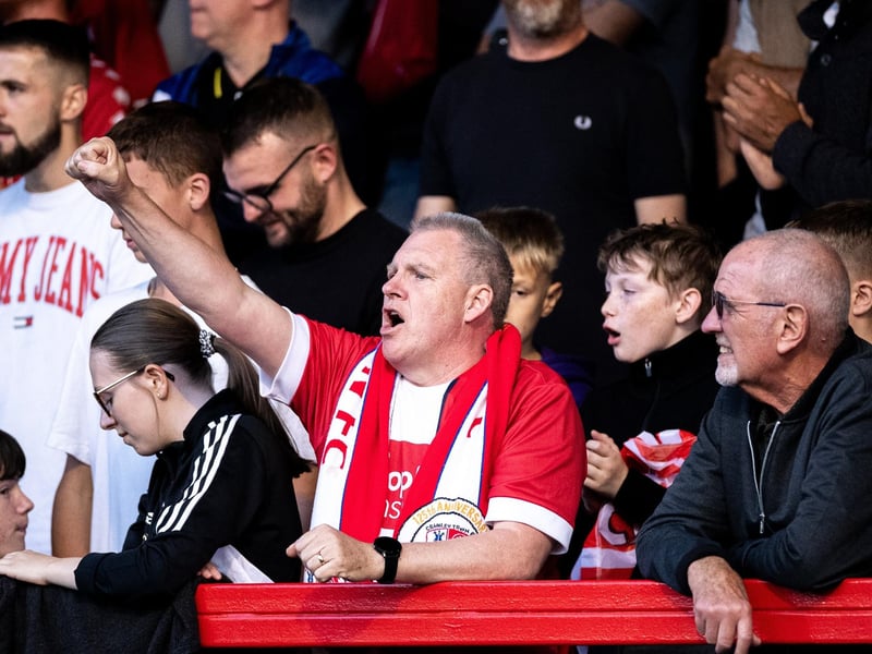 Action and crowd pictures from Crawley Town's 2-1 win over MK Dons at the Broadfield Stadium.