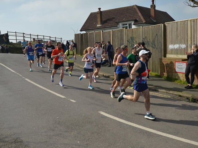Action in the 2026 Hastings Half Marathon
