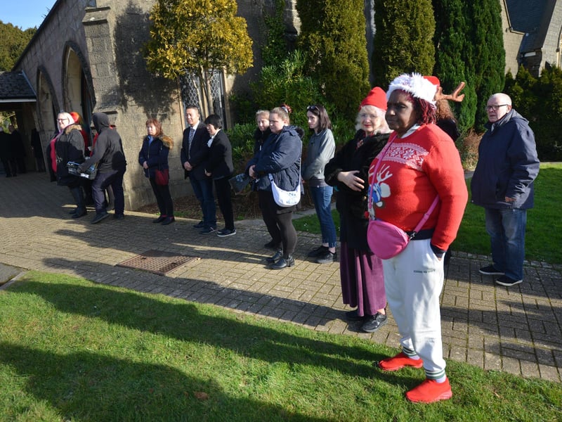 The funeral of Pat Fisher at Hastings Crematorium on February 1 2024.