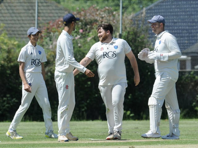 Action from Goring CC v Pagham CC in Division 3 West of the Sussex Cricket League