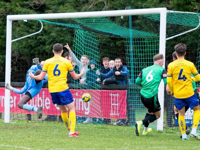 Images from Burgess Hill Town v Lancing, which finished 4-4 in an Isthmian south east thriller
