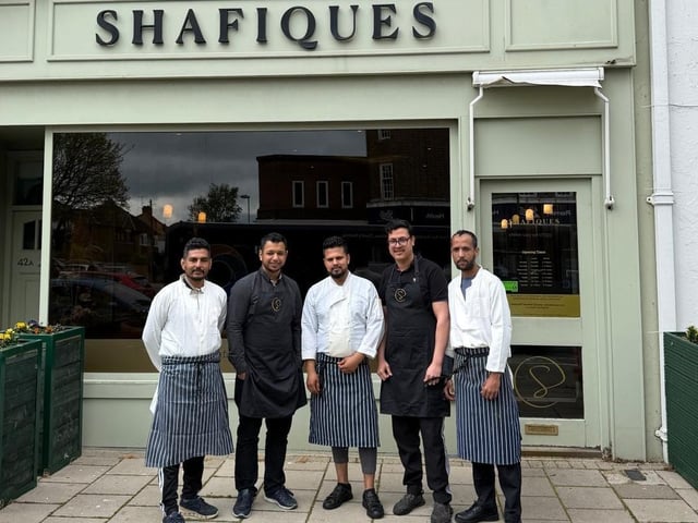 The team at family-owned Indian restaurant Shafiques, celebrating 40 years in Worthing