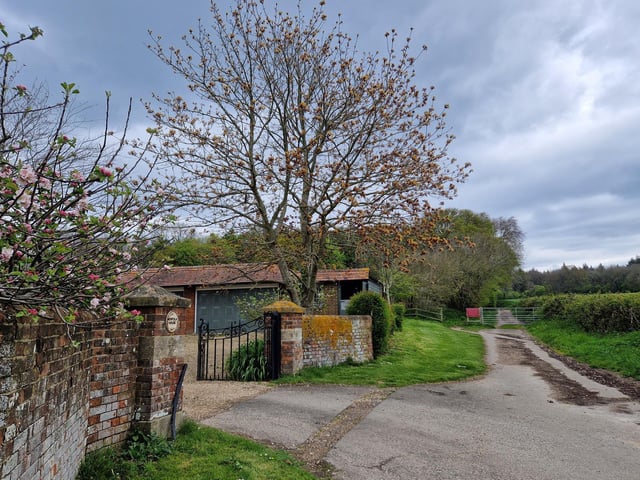 Follow the road past the pond and up towards Norfolk House, then pass through the gate into the Angmering Park Estate