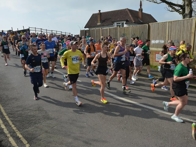 Action in the 2026 Hastings Half Marathon
