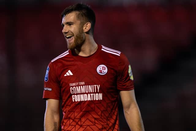 Crawley Town picked up another crucial three points in their fight for the playoffs with a slim 1-0 win over Accrington Stanley thanks to a headed goal from Harry Ransom. Picture: Eva Gilbert