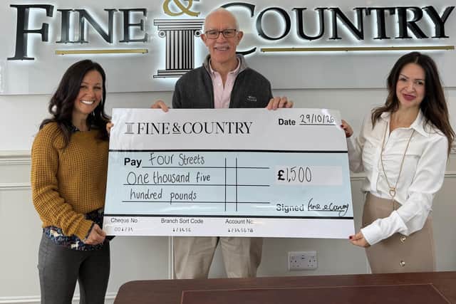 Chichester charity, The Four Streets Project, who support people experiencing homelessness and hardship has been awarded £1,500 to help continue its work in the local community. Picture: Fine and Country