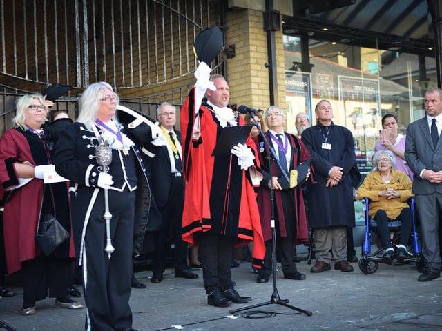 Hastings' Proclamation: The Mayor of Hastings, Cllr James Bacon, read the local Proclamation of the new King at 3pm on Sunday 11 September in Queens Square.