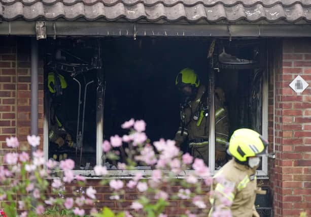 Firefighters at the scene. Picture: Sussex News and Pictures